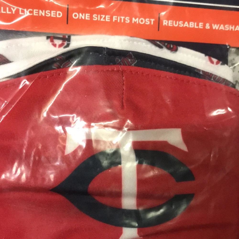 Minnesota Twins Baseball Face Covering Mask New lot of 6